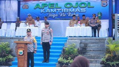 Kapolres Ternate Hadiri Apel Ojol Kamtibmas “Jaga Kie Raha”, Dorong Ojol Jadi Pelopor Keselamatan Lalu Lintas